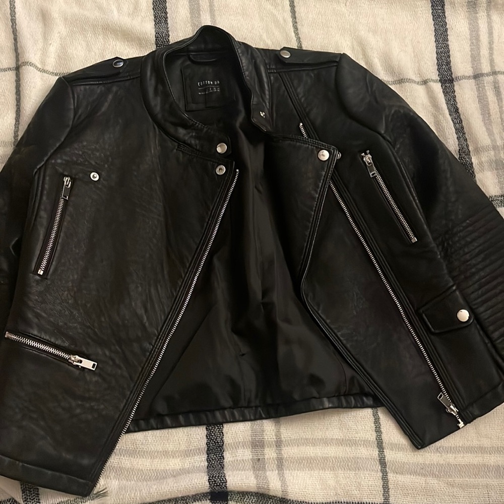 Cotton On Faux Leather Moto Jacket